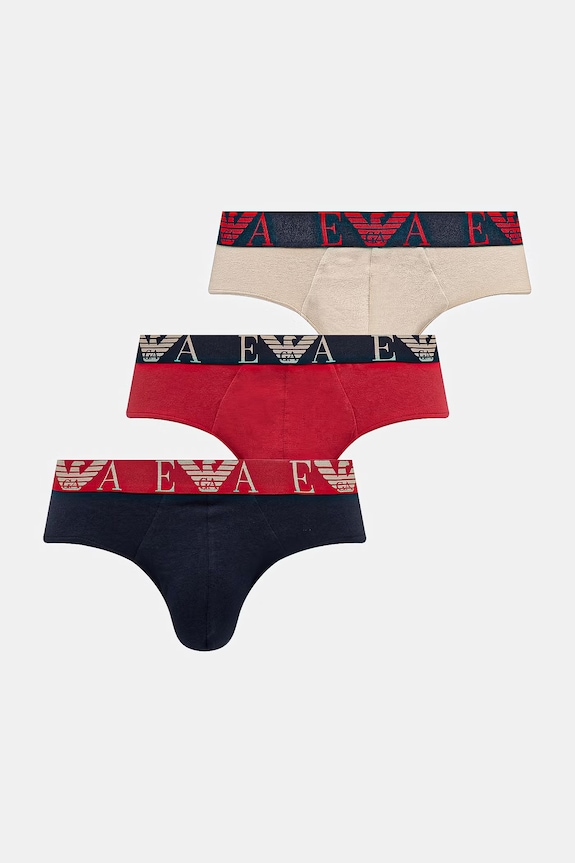 Сліпи Emporio Armani Underwear 3-pack трикотаж червоний EM000258.AF20668