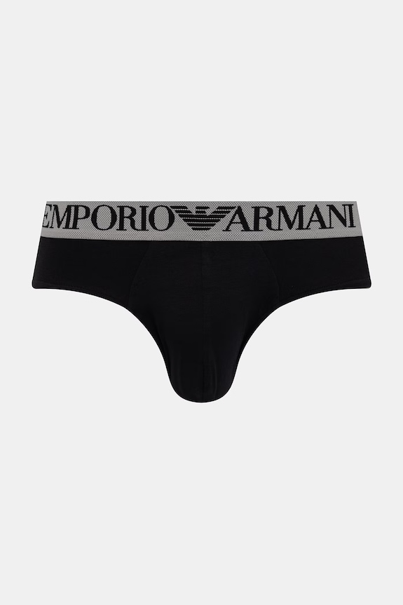 Emporio Armani Underwear slipy męskie bawełniane z elastanem 2-pack EM000251.AF18881 czarny SS26