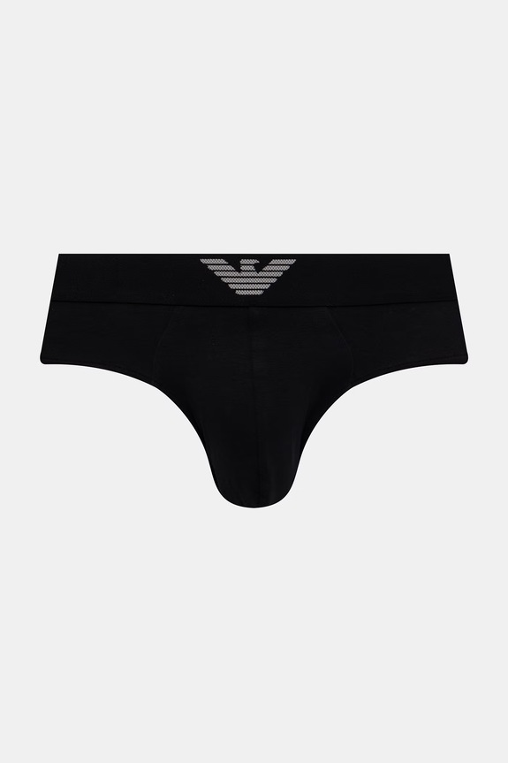 Odzież Emporio Armani Underwear slipy męskie bawełniane z elastanem 2-pack EM000251.AF18881 czarny