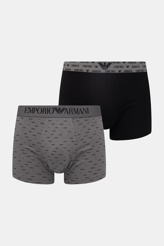 Боксери Emporio Armani Underwear 2-pack дрібний узор чорний EM001014.AF18885
