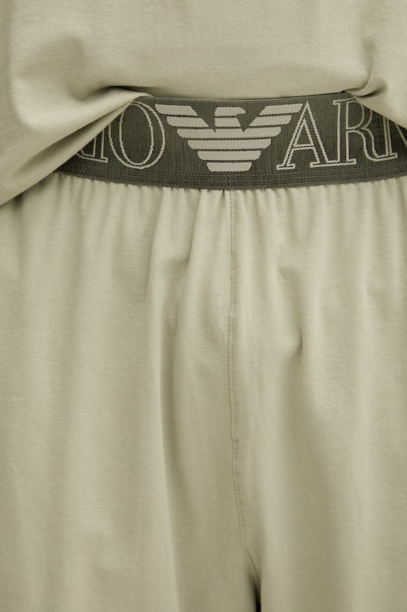 Emporio Armani Underwear πιτζάμες δύο τεμαχίων Ανδρικές από βαμβάκι με ελαστάν EM000400.AF18890 πράσινο