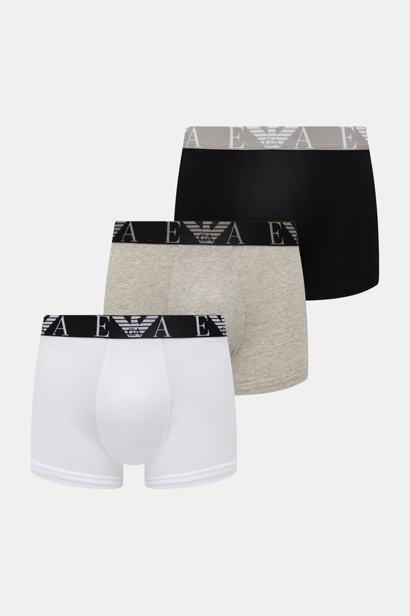 Боксери Emporio Armani Underwear 3-pack трикотаж чорний EM000259.AF20668