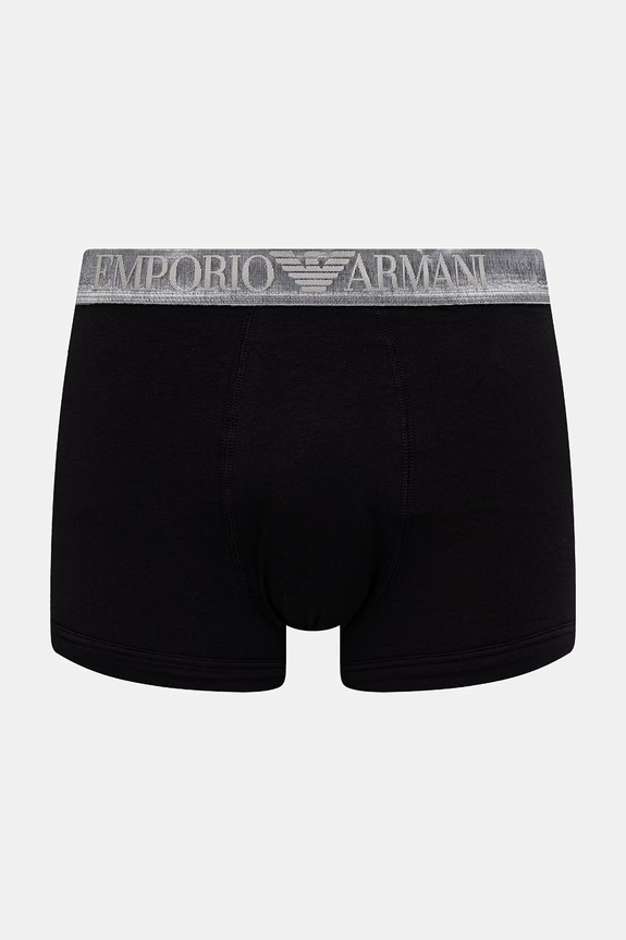 Emporio Armani Underwear boxeri pentru bărbați, cu bumbac pachet de 3 EM000259.AF18886 negru SS26