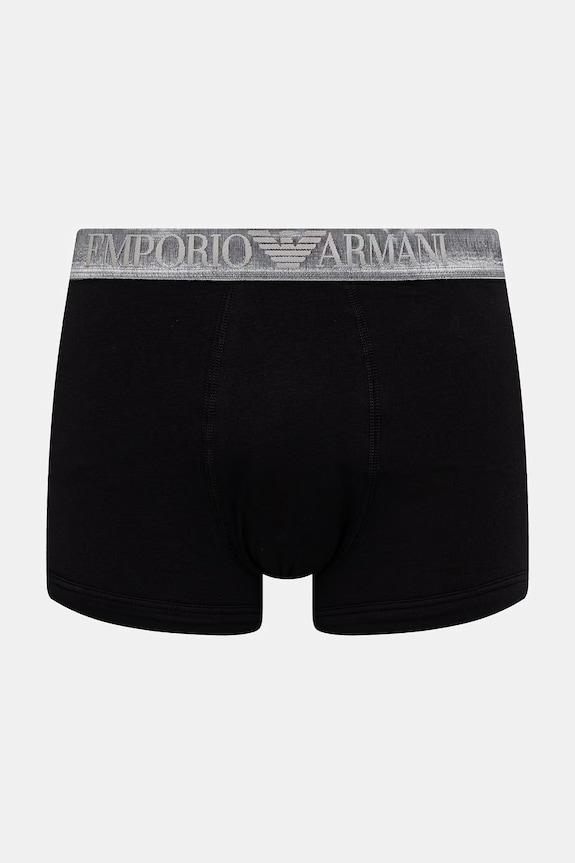 Emporio Armani Underwear boxeri pentru bărbați, cu bumbac pachet de 3 EM000259.AF18886 negru SS26