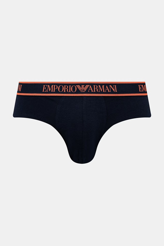 Emporio Armani Underwear slip pentru bărbați, cu bumbac pachet de 3 bleumarin EM000258.AF20669