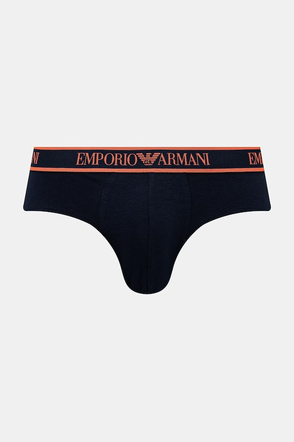 Emporio Armani Underwear slip pentru bărbați, cu bumbac pachet de 3 bleumarin EM000258.AF20669