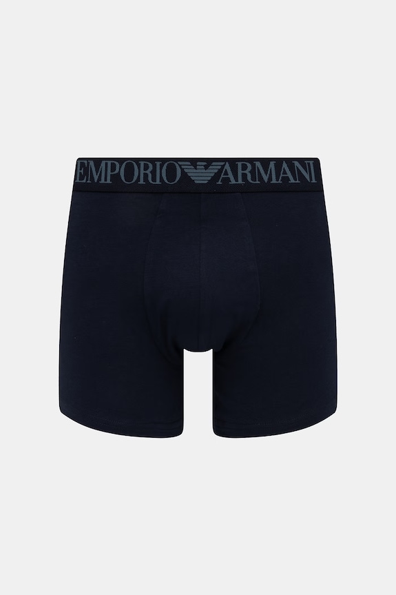 Odzież Emporio Armani Underwear bokserki męskie bawełniane z elastanem 2-pack EM000252.AF18881 granatowy