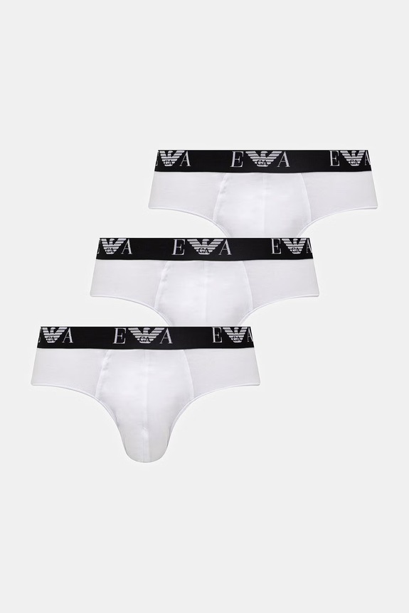 Сліпи Emporio Armani Underwear 3-pack трикотаж білий EM000258.AF14131