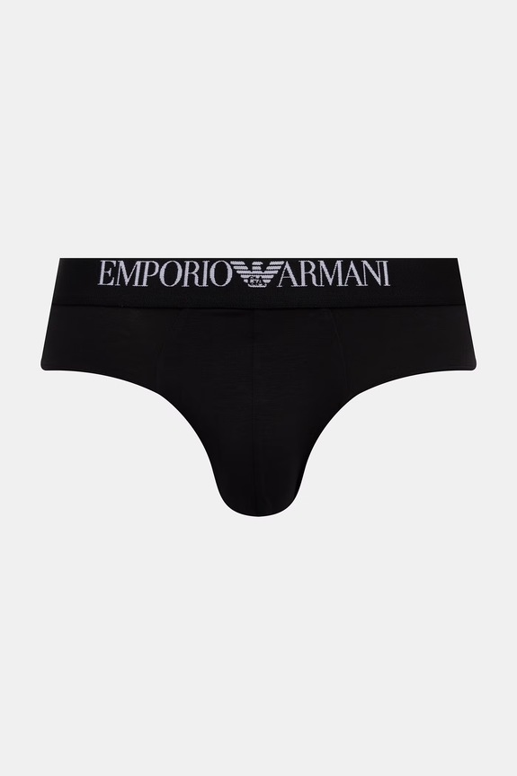 Emporio Armani Underwear slip pentru bărbați, cu vâscoză pachet de 2 EM000251.AF14134 negru SS26