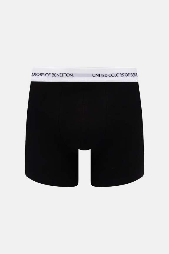 United Colors of Benetton boxeri pentru bărbați pachet de 3 negru 3OP82X01R