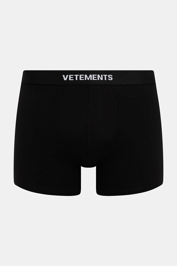 VETEMENTS bokserki Logo dzianina czarny ME76UN273B