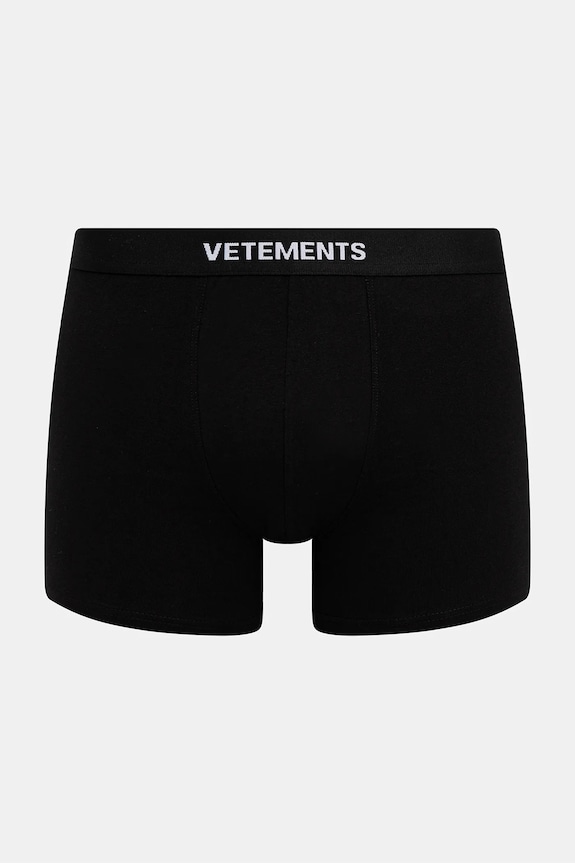 VETEMENTS bokserki Logo dzianina czarny ME76UN273B