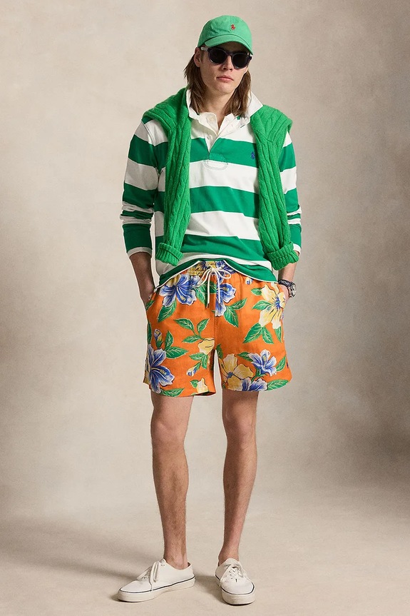 Oblečenie Polo Ralph Lauren plavecké šortky pánske 710A13241 oranžová