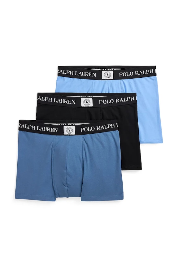 Boxerky Polo Ralph Lauren 3-pak pletenina modrá 714981412