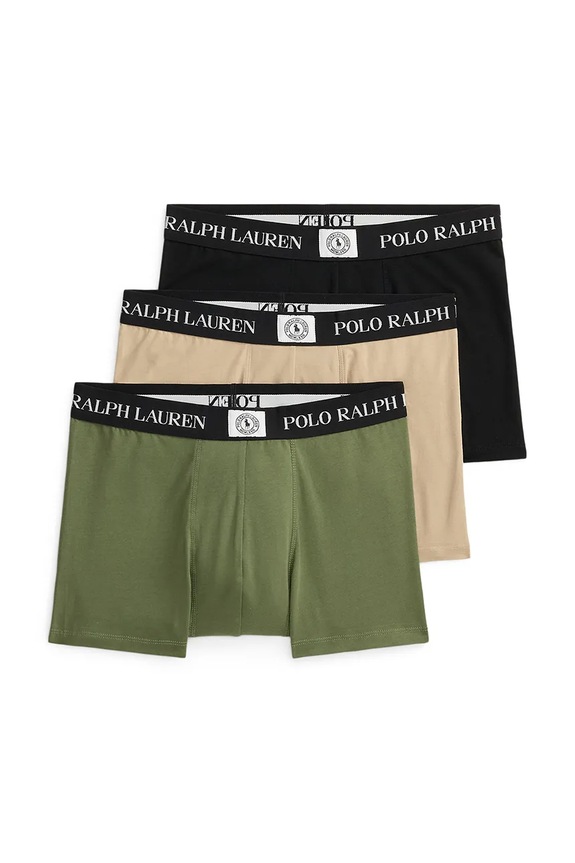 Boxerky Polo Ralph Lauren 3-pak pletenina čierna 714981412