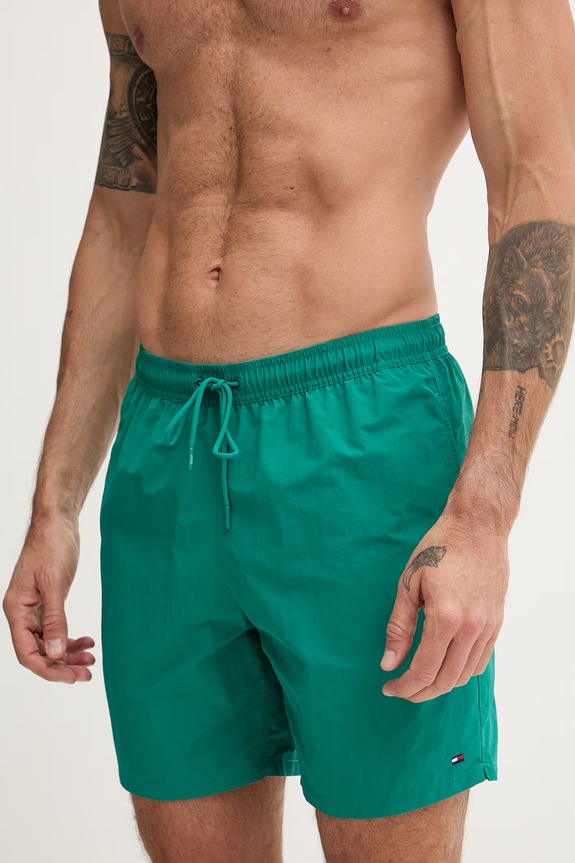 Tommy Hilfiger pantaloni scurți de baie pentru bărbați UM0UM03309 turcoaz SS26