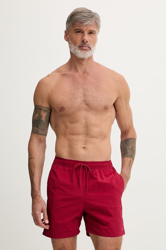 Tommy Hilfiger pantaloni scurți de baie pentru bărbați burgundia UM0UM03730