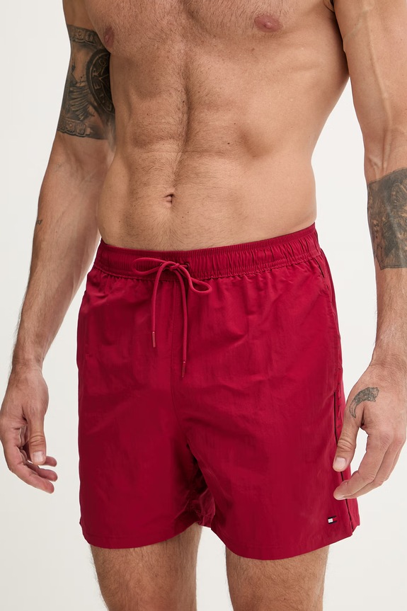 Tommy Hilfiger pantaloni scurți de baie pentru bărbați UM0UM03730 burgundia SS26