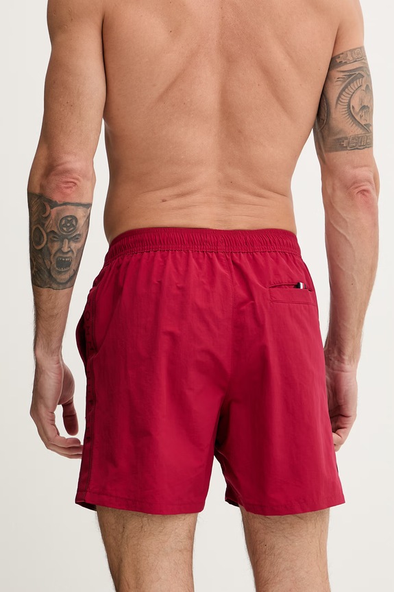 Îmbrăcăminte Tommy Hilfiger pantaloni scurți de baie pentru bărbați UM0UM03730 burgundia