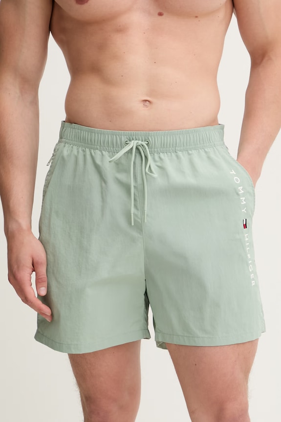 Tommy Hilfiger kopalne kratke hlače moške UM0UM03748 zelena SS26