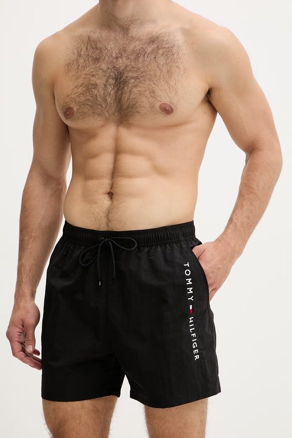 Tommy Hilfiger plavecké šortky pánske UM0UM03748 čierna SS26