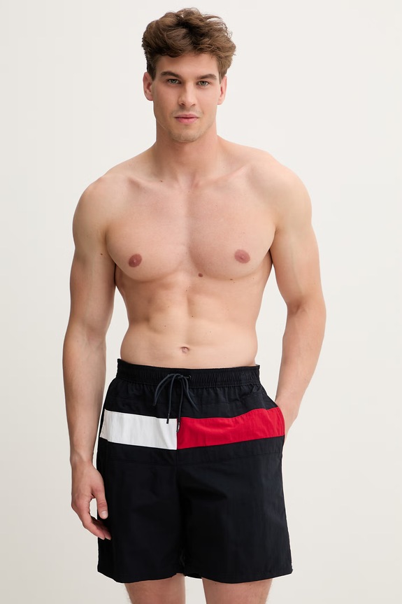 Tommy Hilfiger σορτς μαγιό ανδρικά σκούρο μπλε UM0UM03935