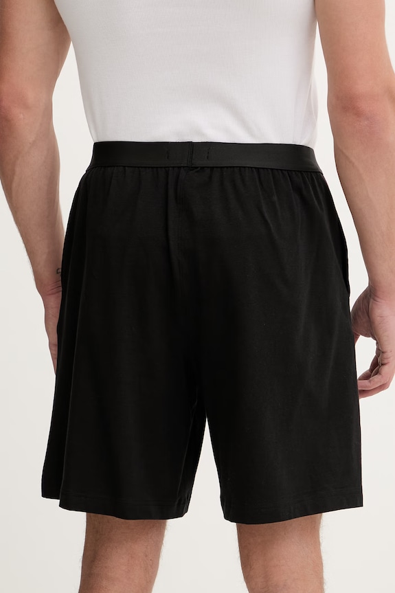 Abbigliamento Tommy Hilfiger pantaloncini da pigiama da uomo in cotone con elastan UM0UM03817 nero