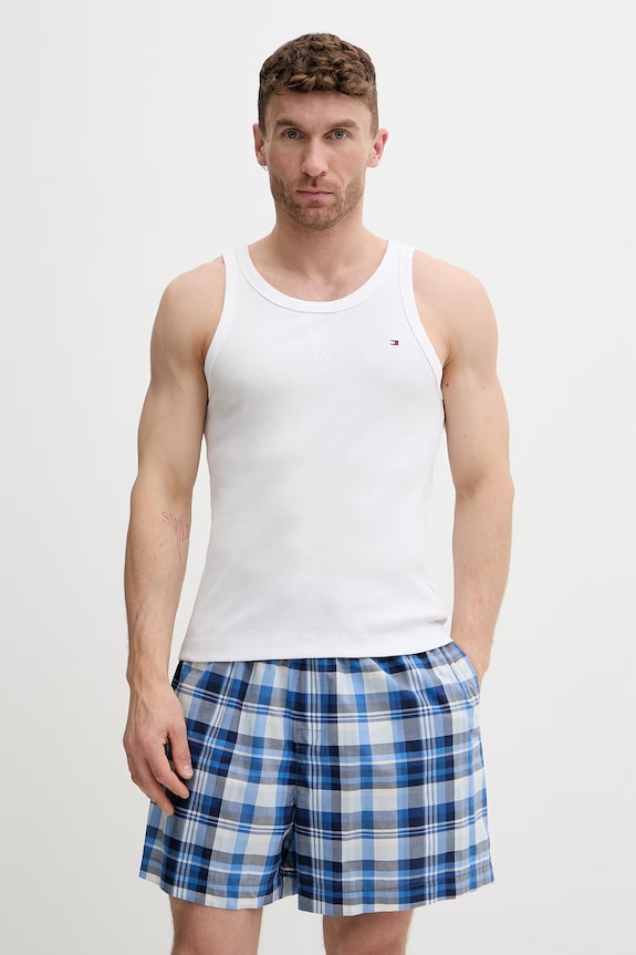 Tommy Hilfiger dvoudílné pyžamo pánské s bavlnou bílá UM0UM03800