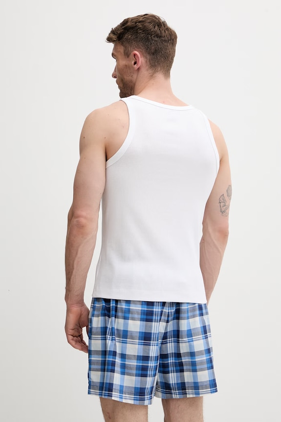 Tommy Hilfiger dvoudílné pyžamo pánské s bavlnou UM0UM03800 bílá SS26