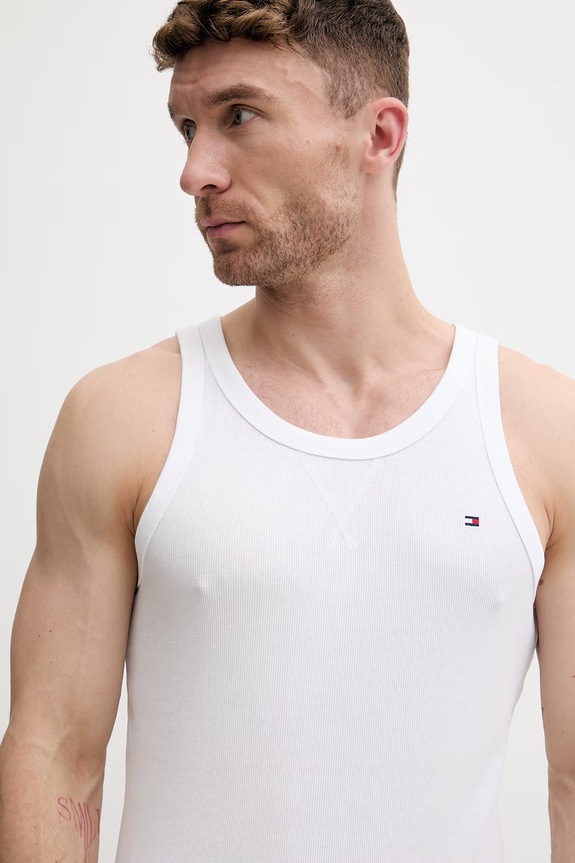 Tommy Hilfiger dvoudílné pyžamo pánské s bavlnou bílá UM0UM03800