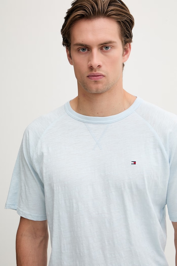 Tommy Hilfiger pigiama a due parti da uomo in cotone blu UM0UM03807