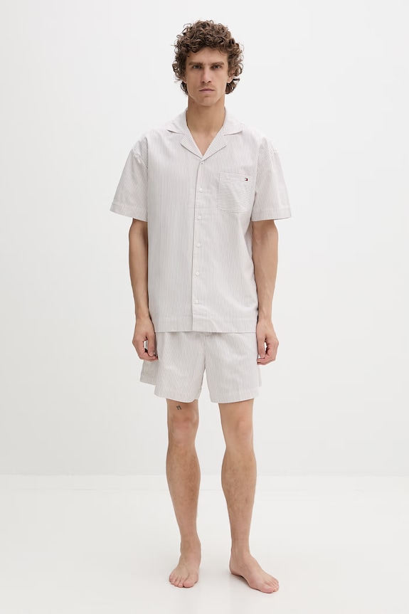 Tommy Hilfiger pijama pentru bărbați, din bumbac bej UM0UM03818