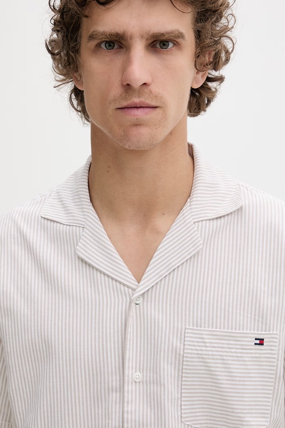 Tommy Hilfiger pijama pentru bărbați, din bumbac UM0UM03818 bej