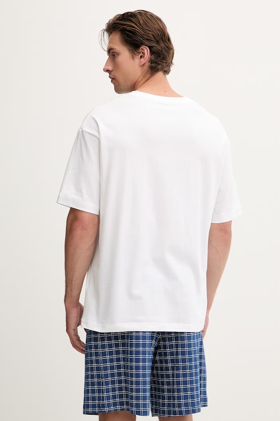 Tommy Hilfiger piżama dwuczęściowa męska bawełniana z elastanem UM0UM03834 biały SS26