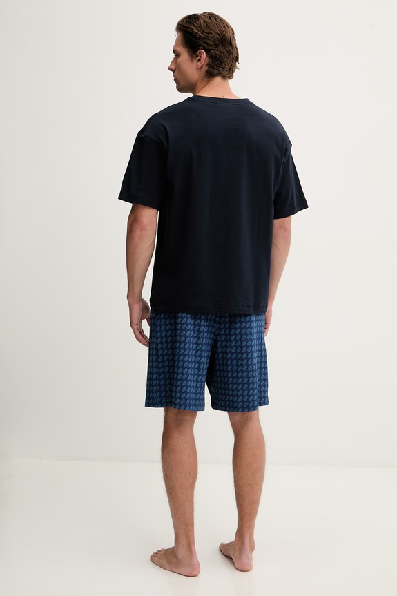 Tommy Hilfiger pigiama a due parti da uomo in cotone con elastan UM0UM03834 blu navy SS26