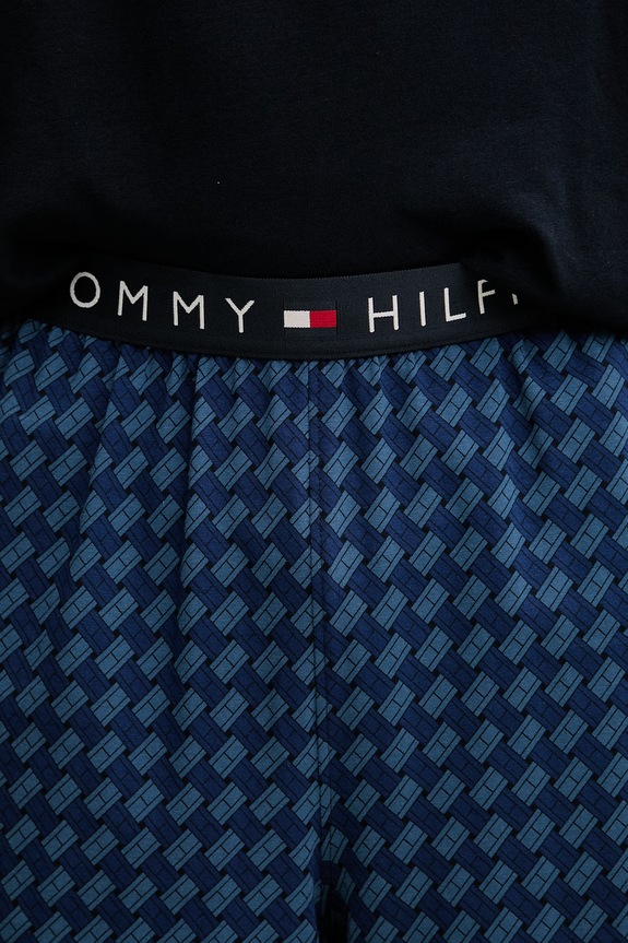 Tommy Hilfiger pigiama a due parti da uomo in cotone con elastan UM0UM03834 blu navy