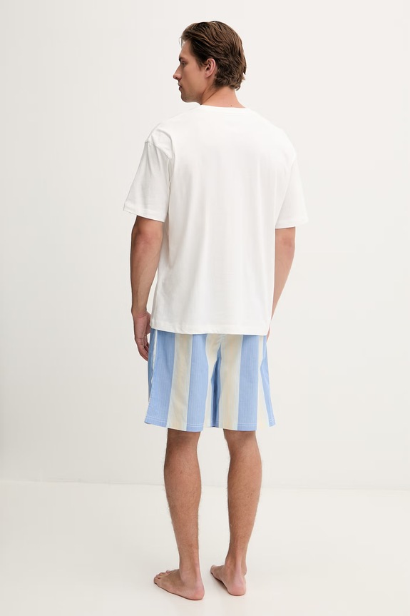 Tommy Hilfiger pigiama a due parti da uomo in cotone UM0UM03851 bianco SS26