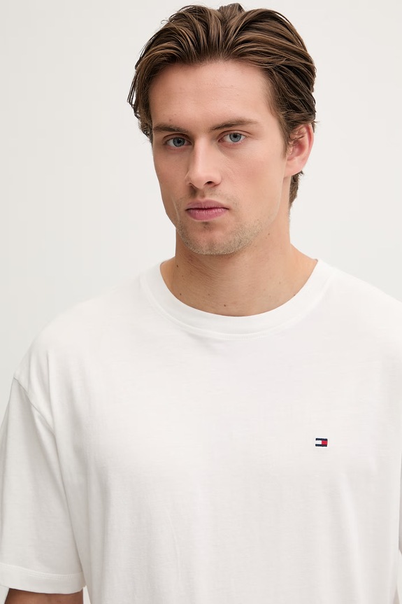 Tommy Hilfiger pigiama a due parti da uomo in cotone bianco UM0UM03851