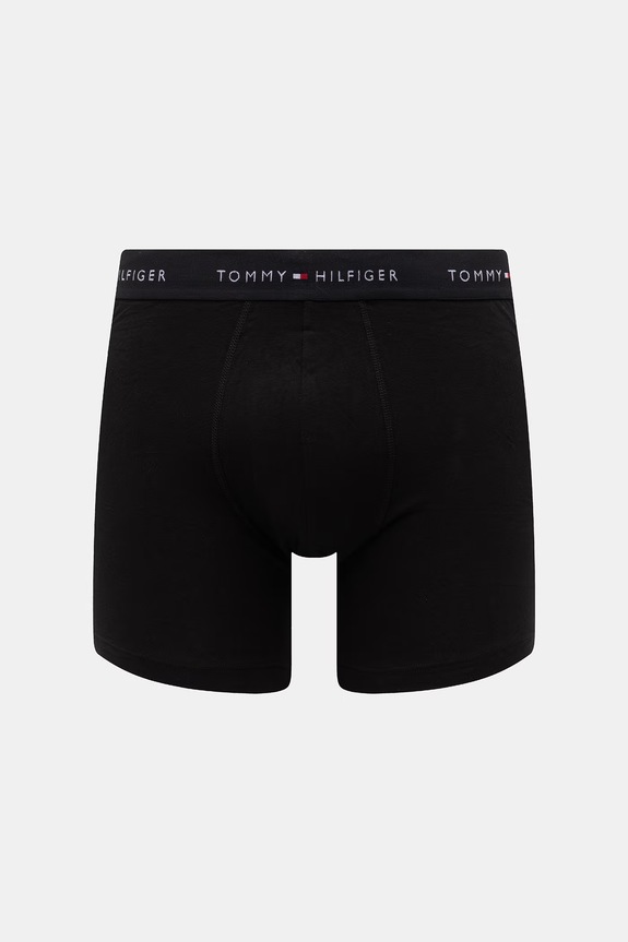 Tommy Hilfiger boxerky pánske bavlnené s elastanom 5-pak UM0UM03751 čierna SS26