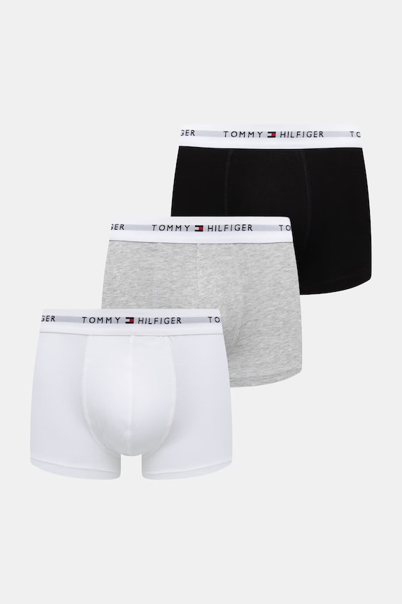 Tommy Hilfiger boxeri bărbați din bumbac cu elastan pachet de 3 gri UM0UM03752