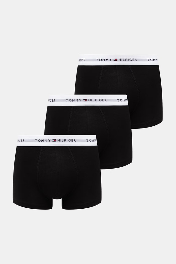 Tommy Hilfiger boxerky pánske bavlnené s elastanom 3-pak čierna UM0UM03752