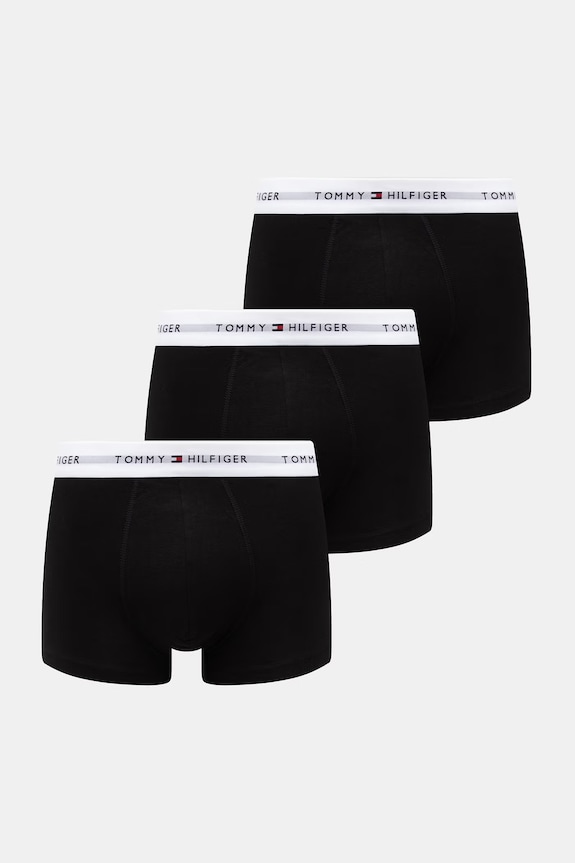 Tommy Hilfiger boxerky pánske bavlnené s elastanom 3-pak čierna UM0UM03752