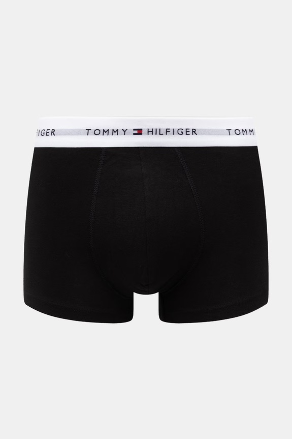 Tommy Hilfiger boxerky pánske bavlnené s elastanom 3-pak UM0UM03752 čierna SS26
