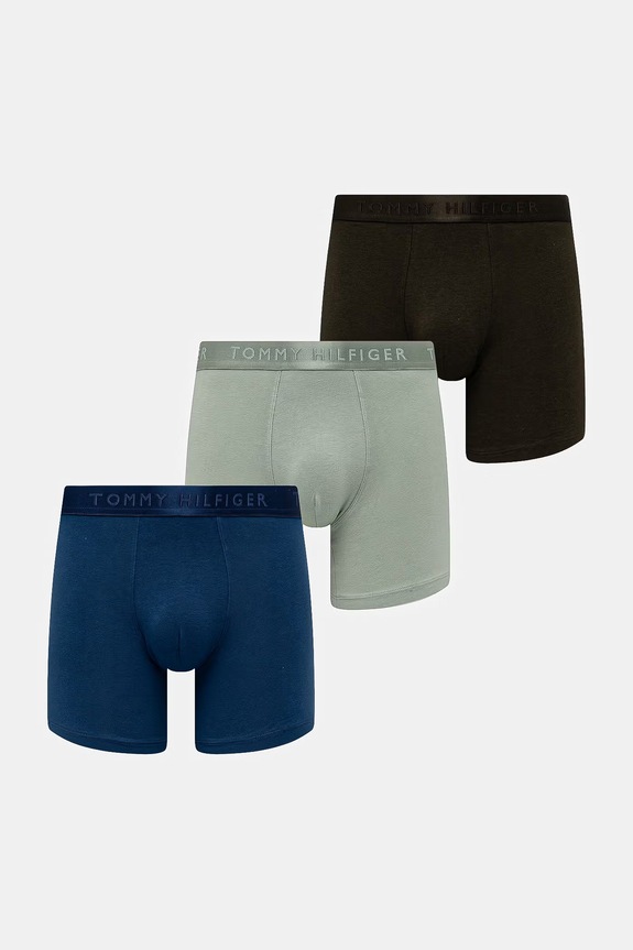 Tommy Hilfiger boxerky pánske 3-pak zelená UM0UM03756