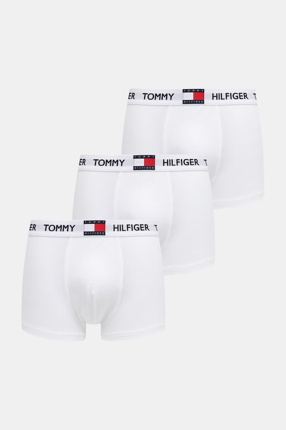 Tommy Hilfiger boxeri bărbați bumbac cu elastan pachet de 3 alb UM0UM03835