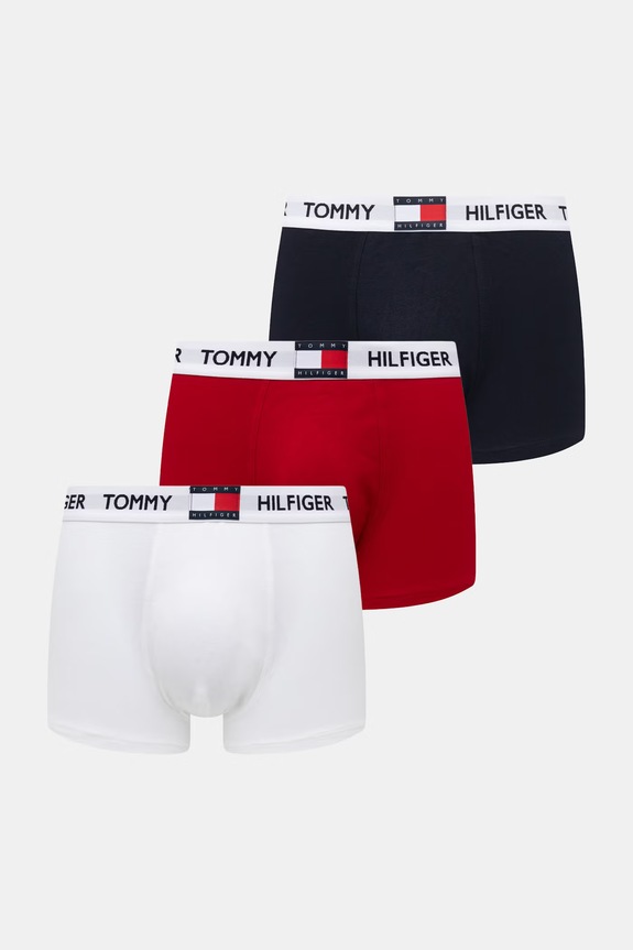 Tommy Hilfiger férfi boxeralsó pamut elasztánnal 3-as csomag piros UM0UM03835