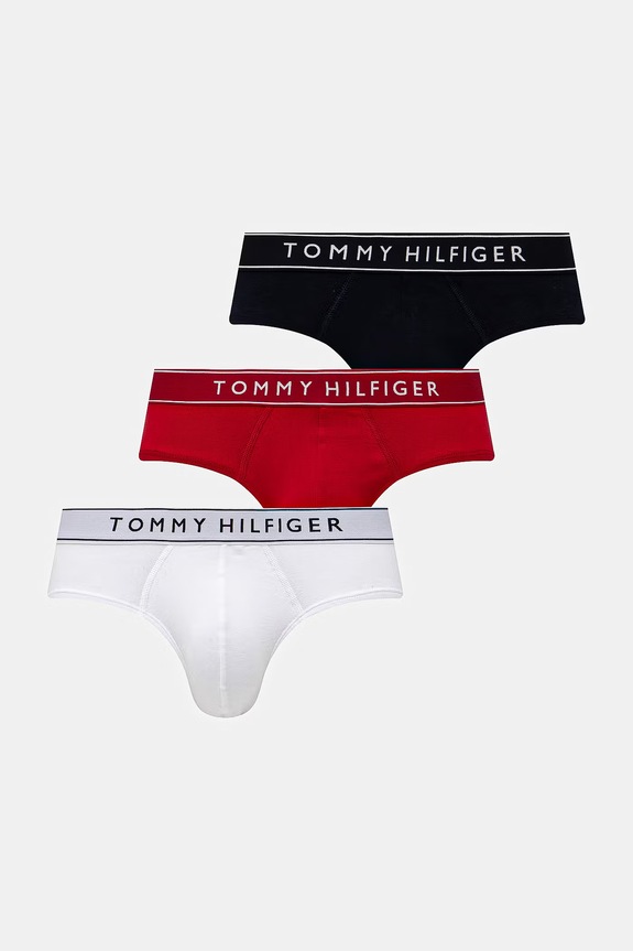 Tommy Hilfiger slip pentru bărbați pachet de 3 rosu UM0UM03856