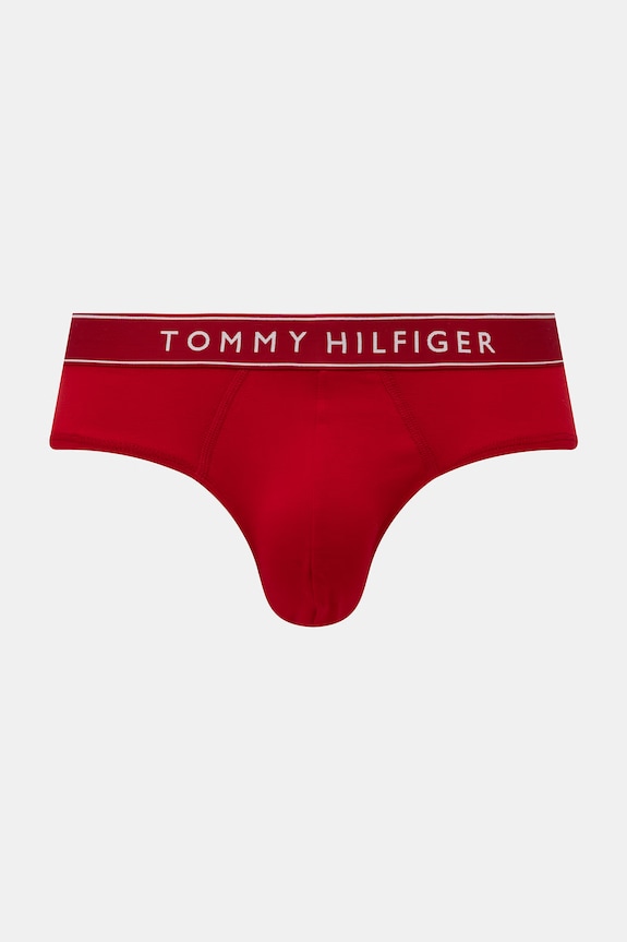 Îmbrăcăminte Tommy Hilfiger slip pentru bărbați pachet de 3 UM0UM03856 rosu