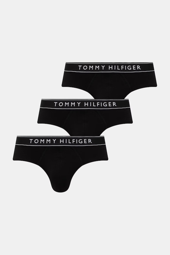 Tommy Hilfiger slipy pánske 3-pak čierna UM0UM03856