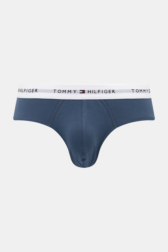 Tommy Hilfiger slipy pánske bavlnené s elastanom 3-pak modrá UM0UM03875